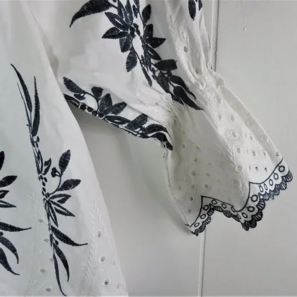 Moon River Peasant Top Blouse Size S - Picture 2 of 5